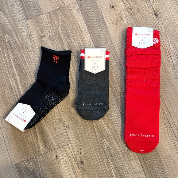 Pure Barre Valentine Grip Socks Set of 3 | Small | NWT - Picture 5 of 13